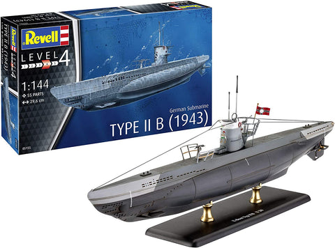German Submarine Type IIB (1943) Plastic Model Kit