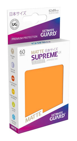 Japanese Supreme Matte UX Sleeves 60 Pack - Orange