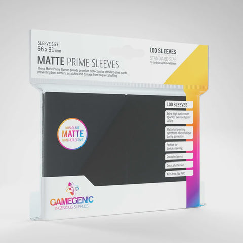 Matte Prime Sleeves - Black (100)