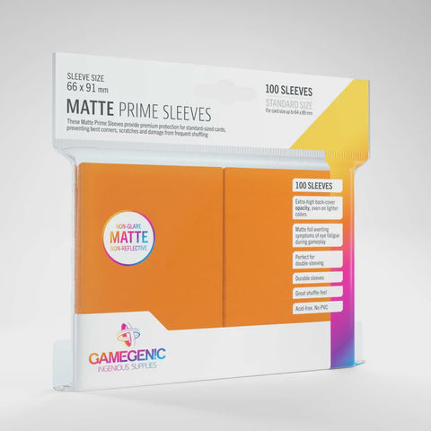 Matte Prime Sleeves - Orange (100)