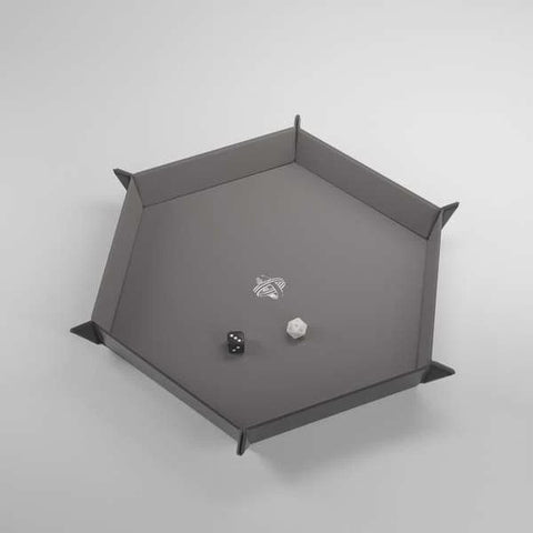 Magnetic Dice Tray Hexagonal: Black/Gray