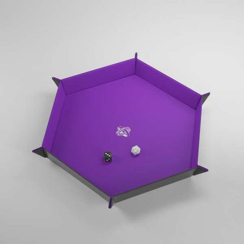 Magnetic Dice Tray Hexagonal: Black/Purple