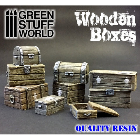 Wooden boxes set