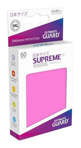 Japanese Supreme UX Sleeves 60 Pack - Pink