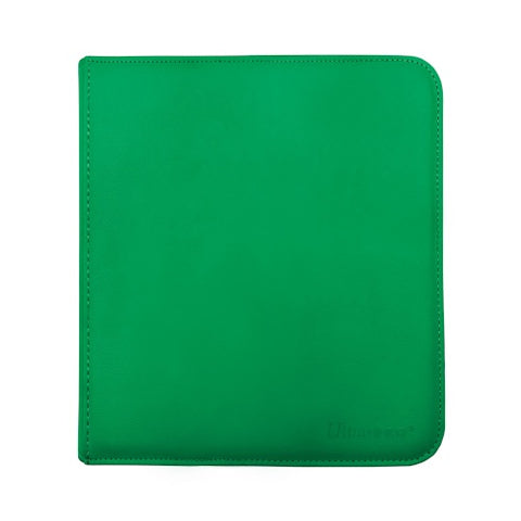 12 Pocket Zippered Pro Binder - Green
