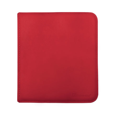 12 Pocket Zippered Pro Binder - Red