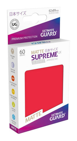 Japanese Supreme Matte UX Sleeves 60 Pack - Red