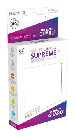 Japanese Supreme Matte UX Sleeves 60 Pack - White